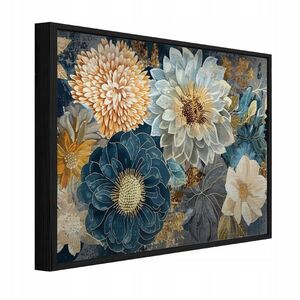 Wallarena ZARÁMOVANÉ obrazy květin pivoňky modré 150x100 cm obraz