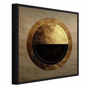Wallarena ZARÁMOVANÉ obrazy abstraktní lesklé zlaté 30x30 cm obraz