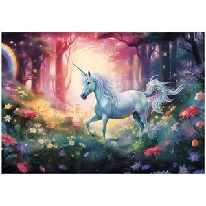 Wallarena FOTOTAPETA dívka jednorožec růžová 254x184 cm obraz