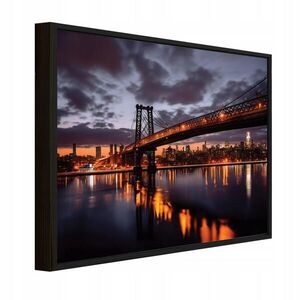 Wallarena ZARÁMOVANÉ obrazy mostu ve městě Orange 100x70 cm obraz