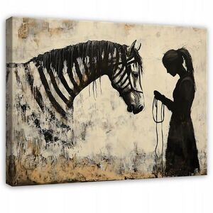 Wallarena OBRAZ na plátně Abstraktní Banksy béžový moderní obývací pokoj 100x70 obraz
