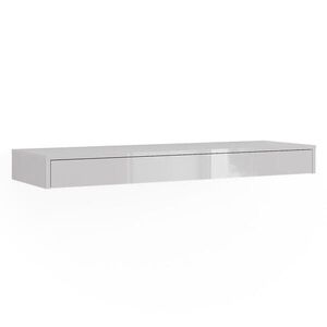 Vicco STĚNOVÁ POLICE Sherry Bílá vysoký lesk 120 x 12 cm se zásuvkou obraz