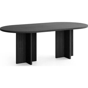 WFL GROUP JÍDELNÍ STŮL Aster Oválný, Jasan Černý 204/90/75 cm obraz