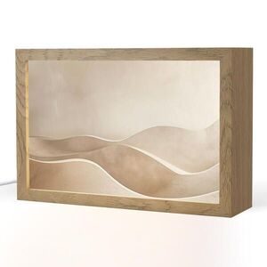 OnlyWow STOLNÍ LAMPA Béžová - Příroda - Abstraktní - Moderní 30x20 cm obraz