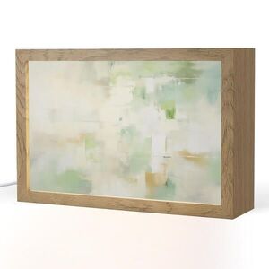 OnlyWow STOLNÍ LAMPA Abstraktní - Umění - Bílá - Zelená - Moderní 30x20 cm obraz