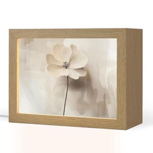OnlyWow STOLNÍ LAMPA Květina - béžová - barva - stín 20x15 cm obraz