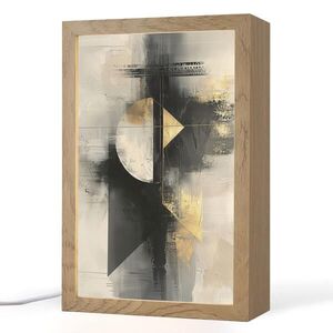 OnlyWow STOLNÍ LAMPA Abstraktní - černá - barva - moderní 20x30 cm obraz