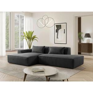 MID.YOU ROHOVÁ SEDAČKA, plast, textil, kompozitní dřevo, antracitová obraz