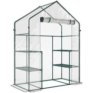 Outsunny FOLIOVÝ SKLENÍK, průhledný, kov, PVC obraz