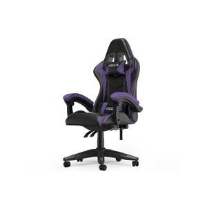 Rattantree HERNÍ-ŽIDLE ergonomická, nastavitelné opěradlo, polštářky – Černá/Fialová obraz