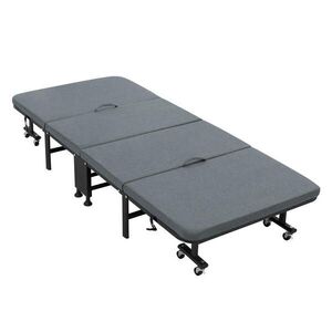 ECD-Germany SKLÁDACÍ POSTEL PRO HOSTY 80 x 190 cm z kovu obraz