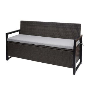 MCW POLY-RATTAN TŘÍMÍSTNÁ LAVIČKA Šedá, světle šedá obraz