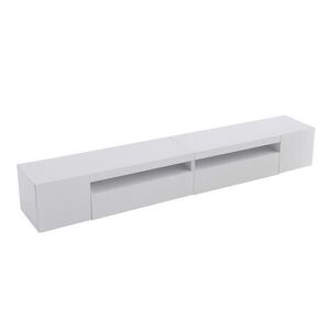 Redom TV stolek 240/38, 5/35, 5 cm s variabilním LED osvětlením a symetrickým designem, Bílá obraz