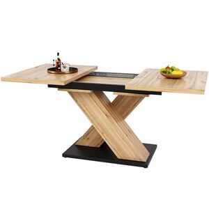 OKWISH JÍDELNÍ stůl 119-158, 5/80/75 cm přírodní dekor dřeva z MDF rozkládací obraz
