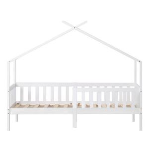 Redom DĚTSKÁ postýlka 90x200 cm s ochranným zábradlím, úložným prostorem a roštovým dnem, Bílá obraz