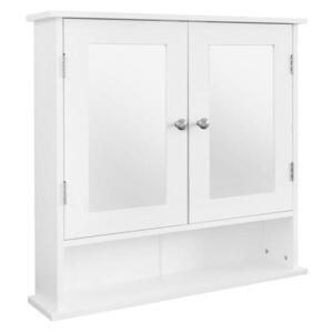 ML-DESIGN ZRCADLOVÁ SKŘÍŇ, bílá, 56 x 58 x 13 cm, koupelnová skříňka se zrcadlem, 2 dvířka, odkládací plocha obraz
