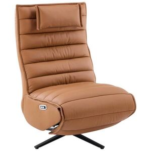 Stylife RELAXAČNÍ KŘESLO, kov, textil, kůže, koňaková obraz
