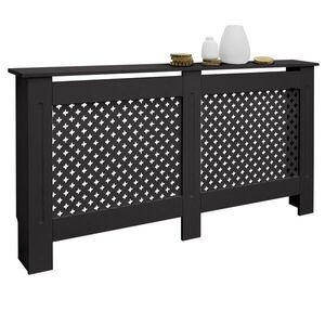 ECD-Germany OBLOŽENÍ RADIÁTORU s voštinovým vzorem 152 x 19 x 82 cm černé obraz