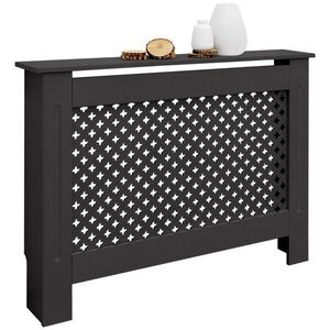 ECD-Germany KRYT RADIÁTORU s voštinovým vzorem 112 x 19 x 82 cm černý obraz