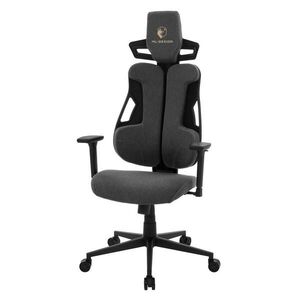 ML-DESIGN HERNÍ ŽIDLE s látkovým potahem v šedé barvě, individuálně nastavitelná obraz