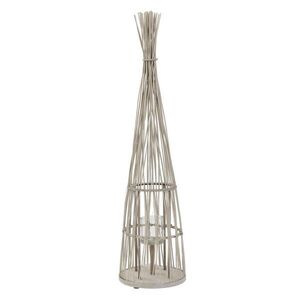 ECD-Germany BAMBUSOVÁ LAMPION V: 91 cm, dřevěná barva, styl boho obraz