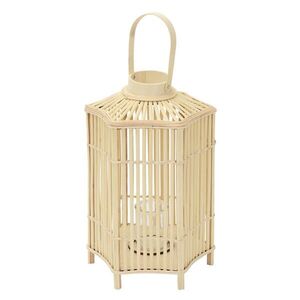 BAMBUSOVÁ LAMPION V: 60 cm, barva dřeva, styl boho obraz
