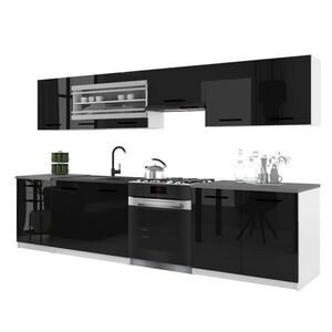 B BELINI GROUP KUCHYŇSKÁ LINKA Italia 4 260 cm, s pracovními deskami, Černá obraz