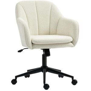 Redom KANCELÁŘSKÁ židle 63/60/84-94 cm, výškově nastavitelná, otočná, s houpáním a polyesterovým potahem v sametovém vzhledu, Béžová obraz