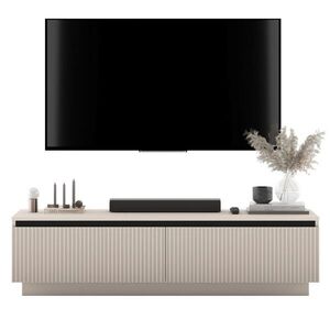 Meble Lindner TV-STOLEK Selene matný kašmír 140 cm na soklu obraz
