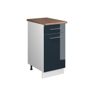 Vicco SPODNÍ SKŘÍŇKA PRO DŘEZ/VARNOU DESKU Fame-Line, Tmavě modrá s vysokým leskem/Bílá, 40 cm, PD Dub obraz