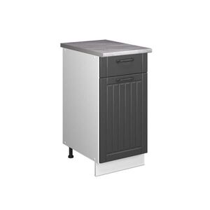 Vicco SPODNÍ SKŘÍŇKA PRO DŘEZ/VARNOU DESKU Fame-Line, Tmavě šedá/Bílá, 40 cm, PD Mramor obraz
