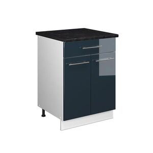 Vicco SPODNÍ SKŘÍŇKA PRO DŘEZ/VARNOU DESKU Fame-Line, Tmavě modrá s vysokým leskem/Bílá, 60 cm se zásuvkou, PD Antracit obraz
