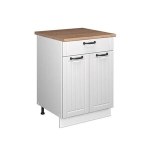 Vicco SPODNÍ SKŘÍŇKA PRO DŘEZ/VARNOU DESKU Fame-Line, Bílý venkovský dům/Bílá, 60 cm se zásuvkou, PD Dub obraz