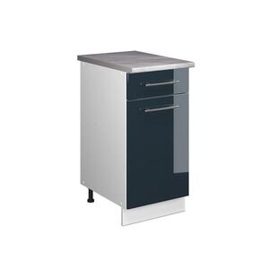 Vicco SPODNÍ SKŘÍŇKA PRO DŘEZ/VARNOU DESKU Fame-Line, Tmavě modrá s vysokým leskem/Bílá, 40 cm, PD Mramor obraz
