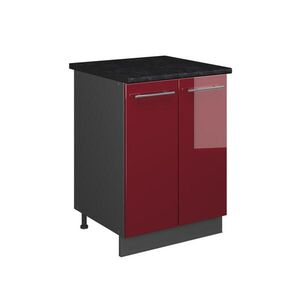 Vicco SKŘÍŇKA POD DŘEZ Fame-Line, Bordó červená vysoký lesk/Antracit, 60 cm obraz