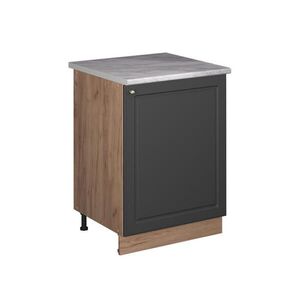 Vicco SPODNÍ SKŘÍŇKA KUCHYŇSKÉ LINKY Fame-Line, Anthrazit-Gold Landhaus/Zlatý mocný dub, 60 cm 1 dvířka s pracovní deskou obraz
