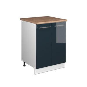 Vicco SKŘÍŇKA POD DŘEZ Fame-Line, Tmavě modrá s vysokým leskem/Bílá, 60 cm obraz
