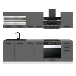 B BELINI GROUP KUCHYŇSKÁ LINKA Margaret 240 cm, bez pracovních desek, Stříbrná matná obraz