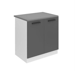 B BELINI GROUP SKŘÍŇKA POD DŘEZ 80 cm SDZ, s pracovní deskou, s 2 dvířky, Stříbrná matná obraz