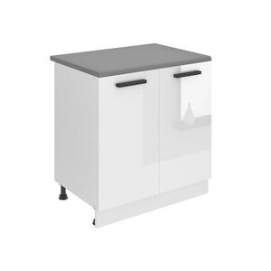 B BELINI GROUP KUCHYŇSKÁ SPODNÍ SKŘÍŇKA 80 cm SD s pracovní deskou, 2 dvířka, Bílá lesklá obraz