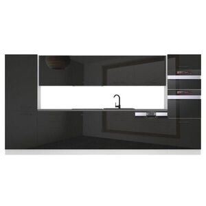 B BELINI GROUP KUCHYŇSKÁ LINKA Naomi 360 cm, s pracovními deskami, Černá lesklá obraz