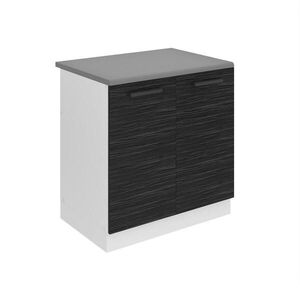 B BELINI GROUP SKŘÍŇKA POD DŘEZ 80 cm SDZ, s pracovní deskou, s 2 dvířky, Královský eben obraz
