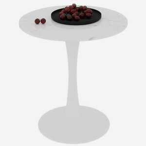 Redom KONFERENČNÍ stolek 70, 1 cm kulatý, moderní minimalistický design, Bílá obraz