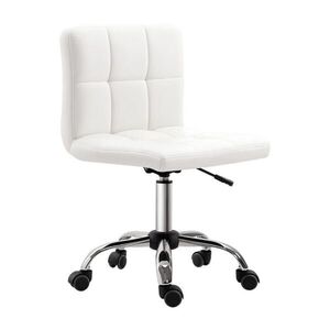HOMCOM KANCELÁŘSKÁ ŽIDLE, ergonomická kancelářská židle bez područek, umělá kůže obraz