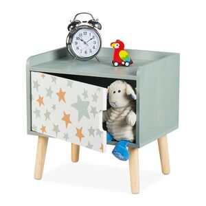 Relaxdays NOČNÍ STOLEK Barevný s úložným prostorem obraz