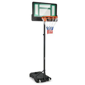 COSTWAY BASKETBALOVÝ KOŠ NA KOLEČKÁCH Černý obraz