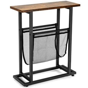 COSTWAY POMŮCŮVÝ STOLEK 55 cm černý obraz