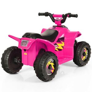 COSTWAY DĚTSKÁ MOTOCYKL 6V elektrická Dětská čtyřkolka růžová obraz