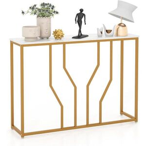 COSTWAY VSTUPNÍ STOLEK 80 cm zlatý obraz