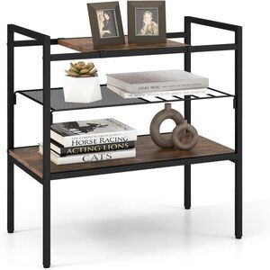 COSTWAY ODKLÁDACÍ STOLEK 61 cm kov obraz